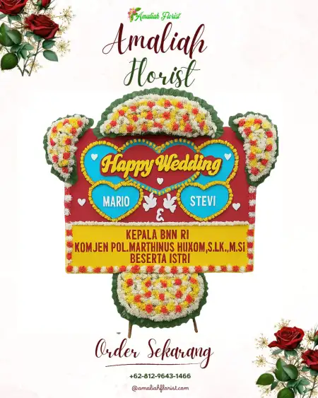 Papan Bunga Pernikahan Rau